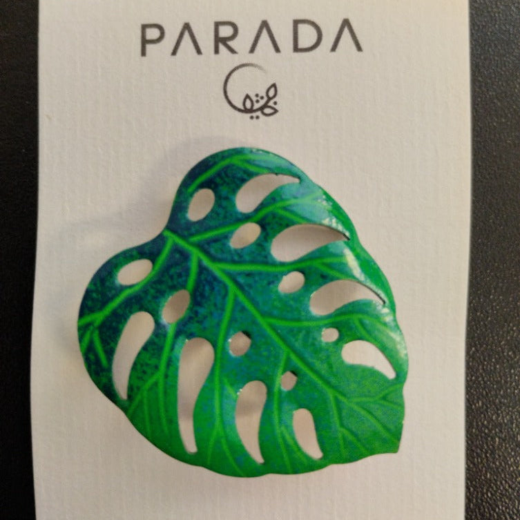 Monstera Brooch