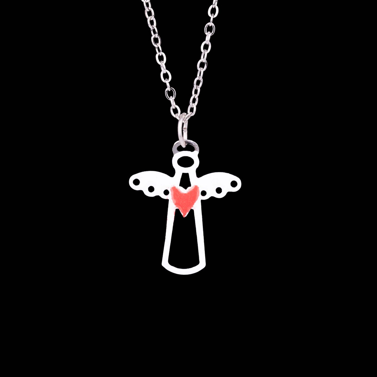 Angel with Heart Necklace