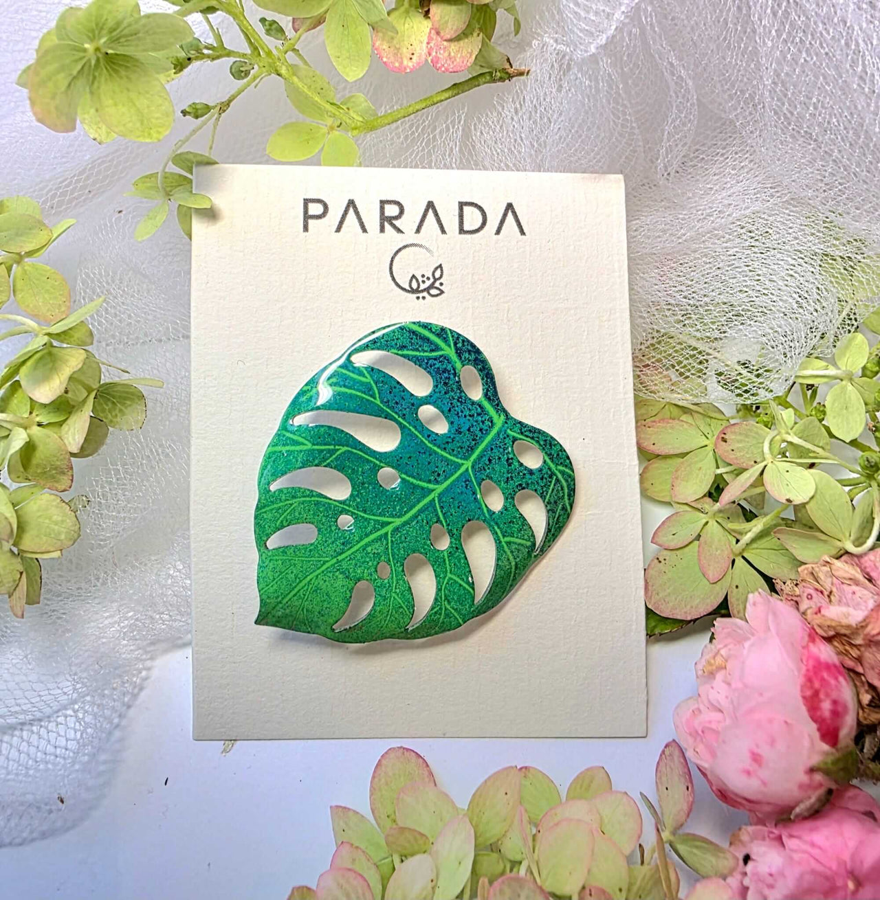 Monstera Brooch