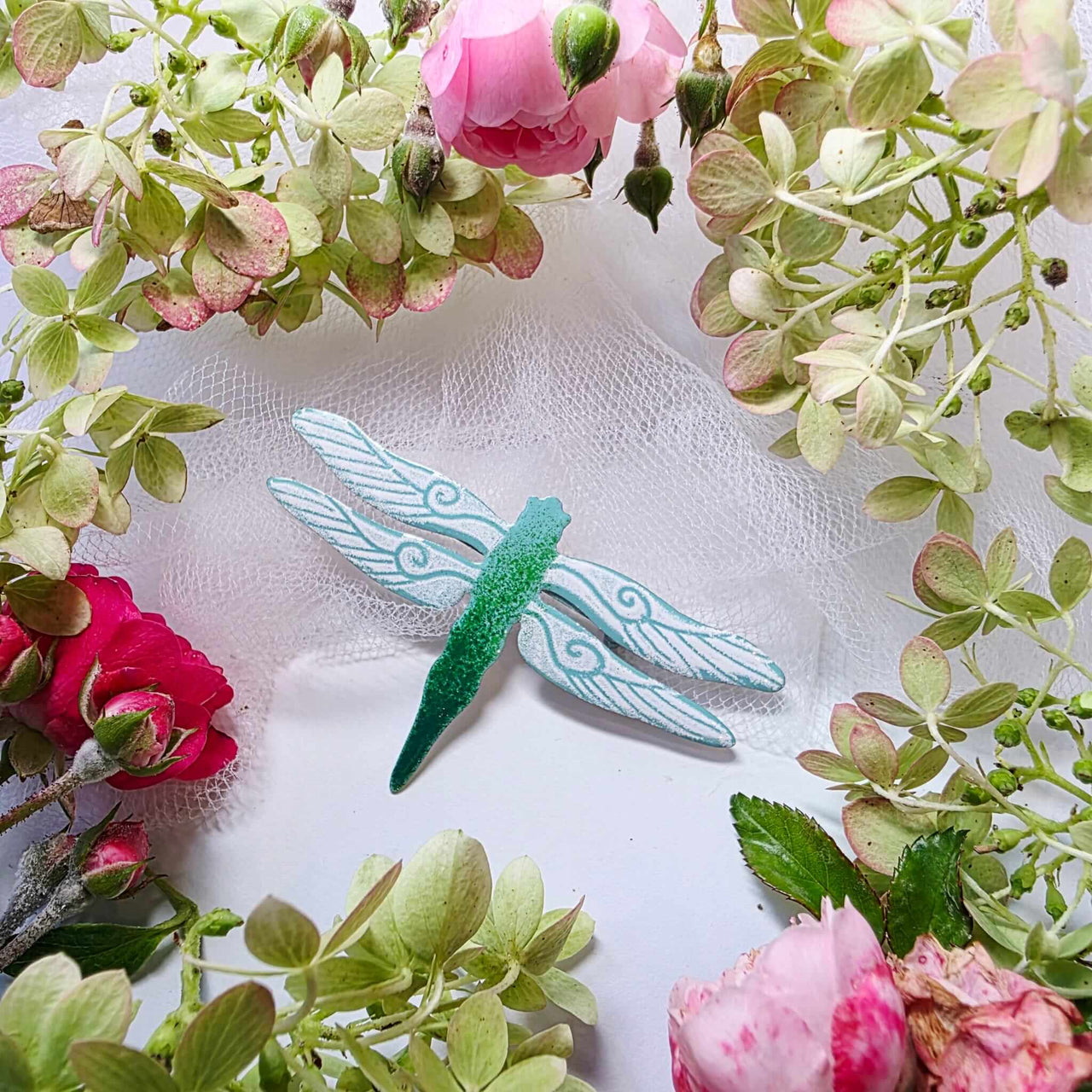 Light Turquoise Dragonfly Brooch