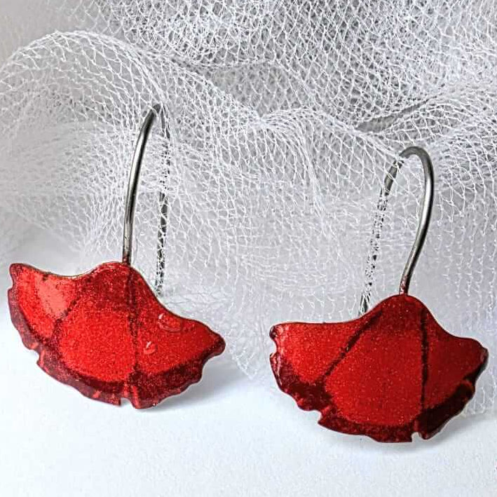 Poppy Flower Earrings