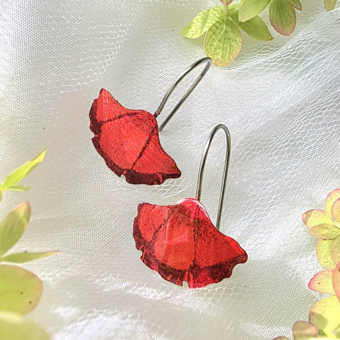 Poppy Flower Earrings