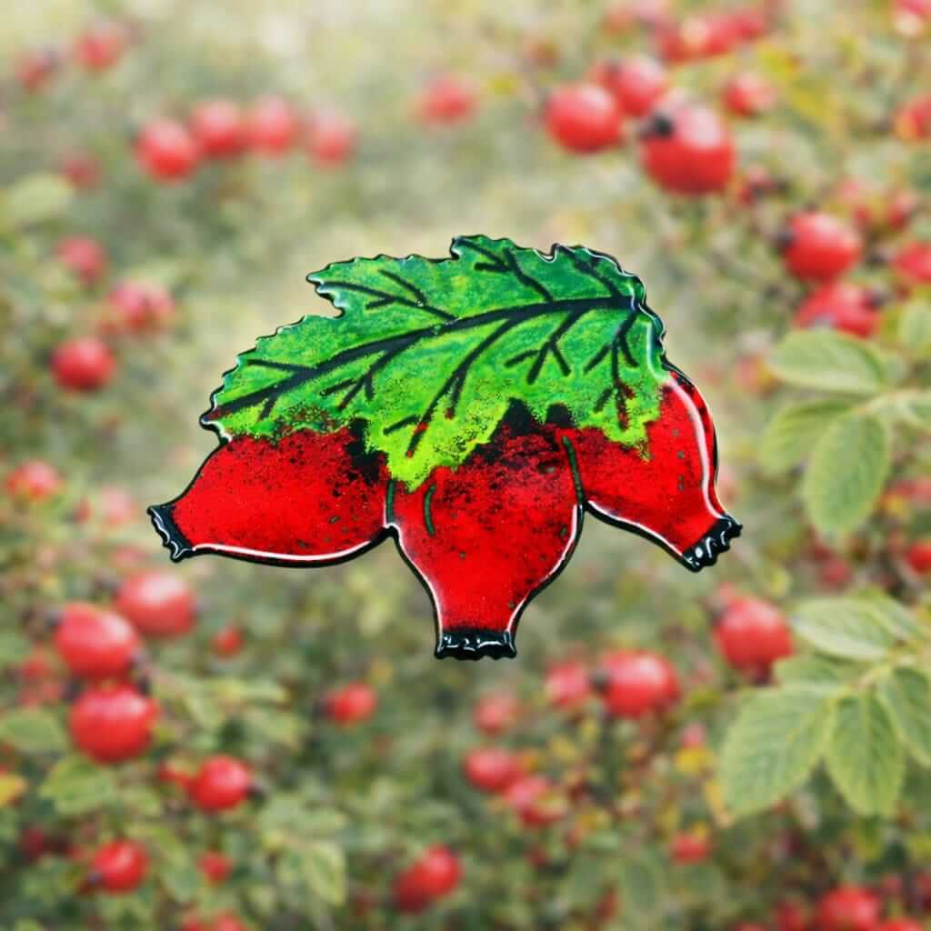 Rosehip Brooch