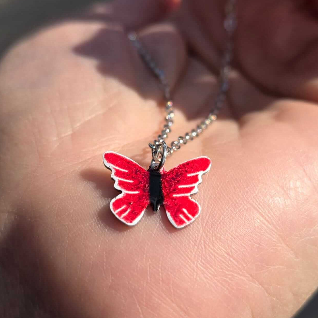 Red Butterfly Pendant