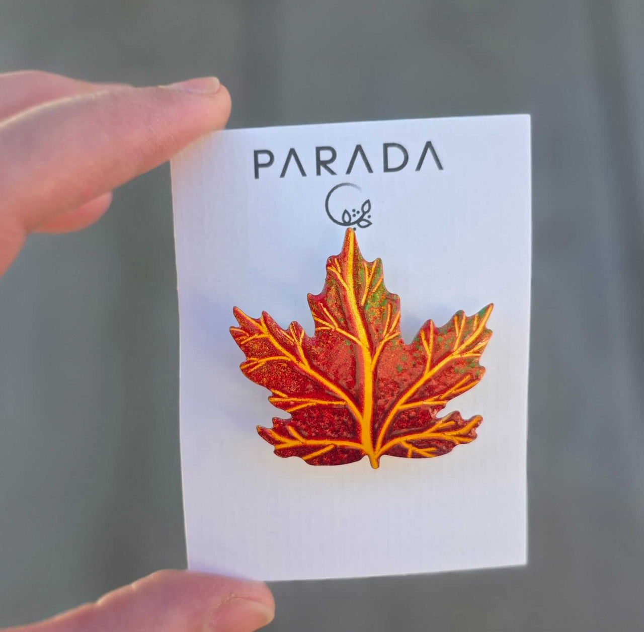 Red Maple Leaf Brooch