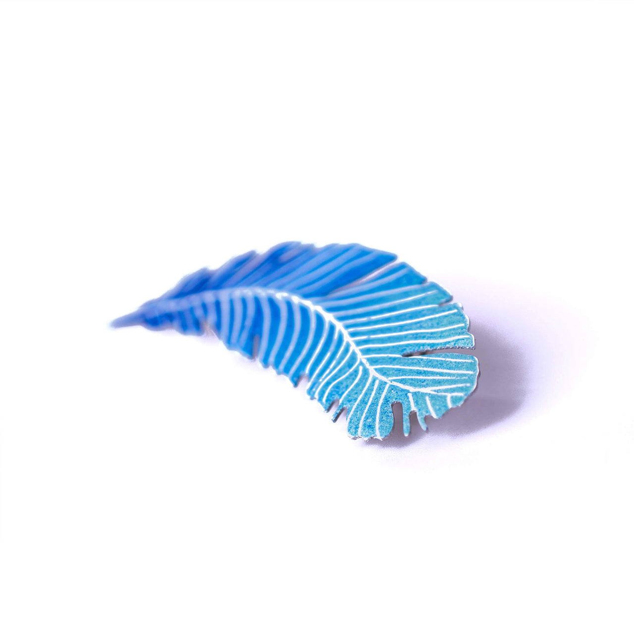 Blue Feather Brooch