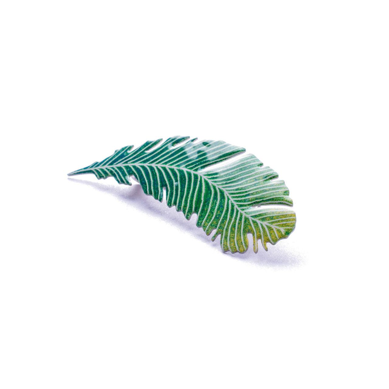Green Feather Brooch