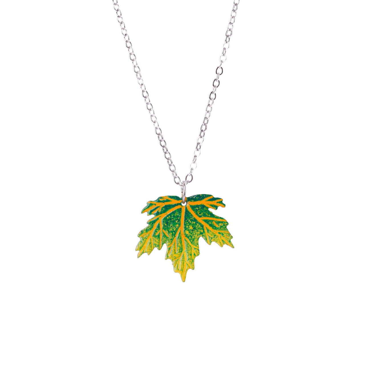 Green Maple Leaf Necklace