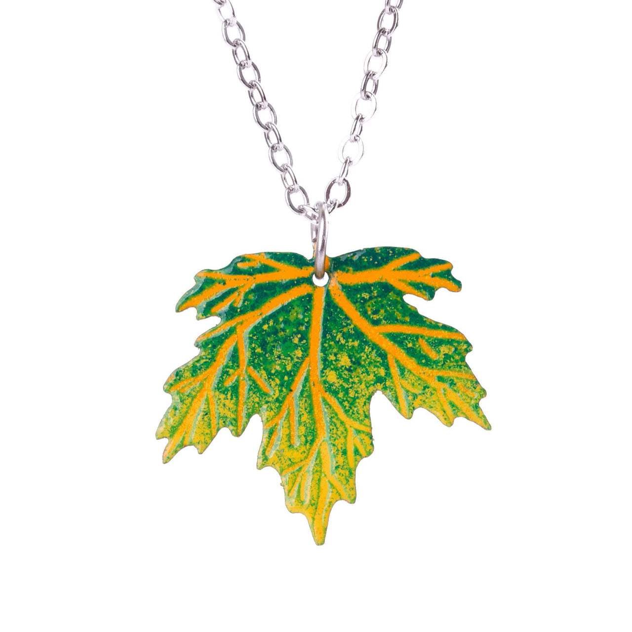 Green Maple Leaf Necklace