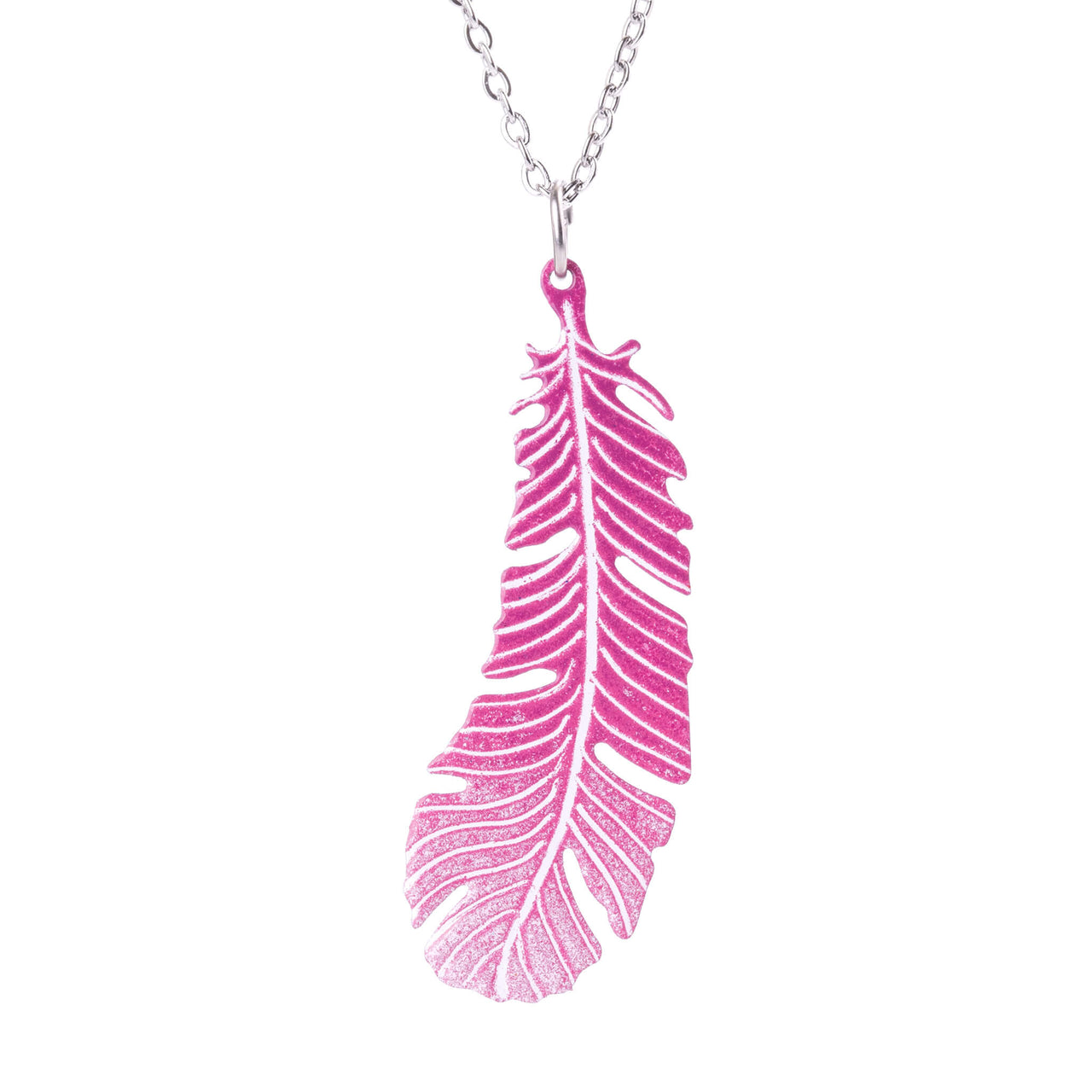 Pink Feather Pendant