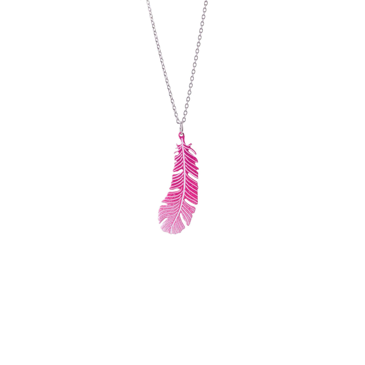 Pink Feather Pendant