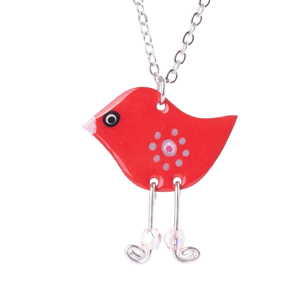 Red Bird Boho Dangle Pendant