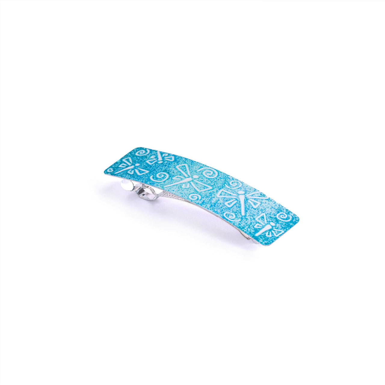 Dragonflies - Turquoise French Barrette