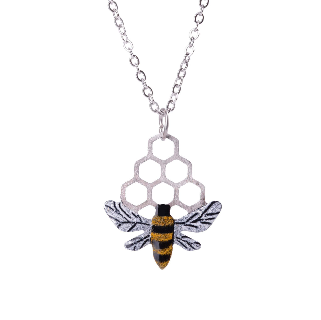 Bee and Honeycomb Necklace