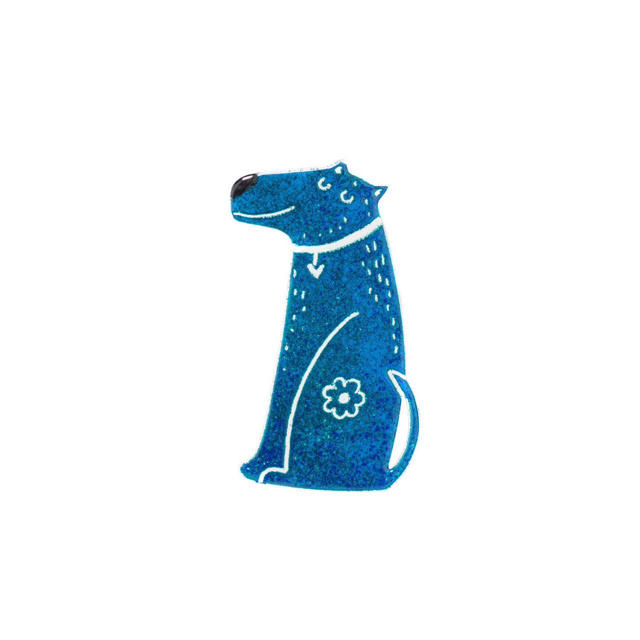 Brosche Blauer Hund