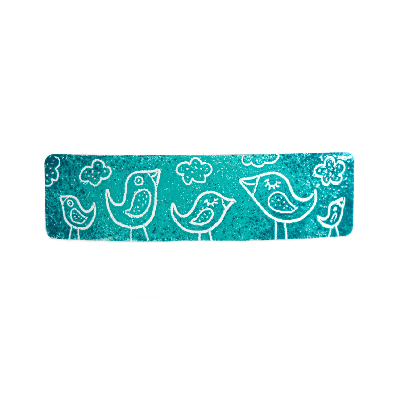 Five Birds and Clouds Ponytail Holder
