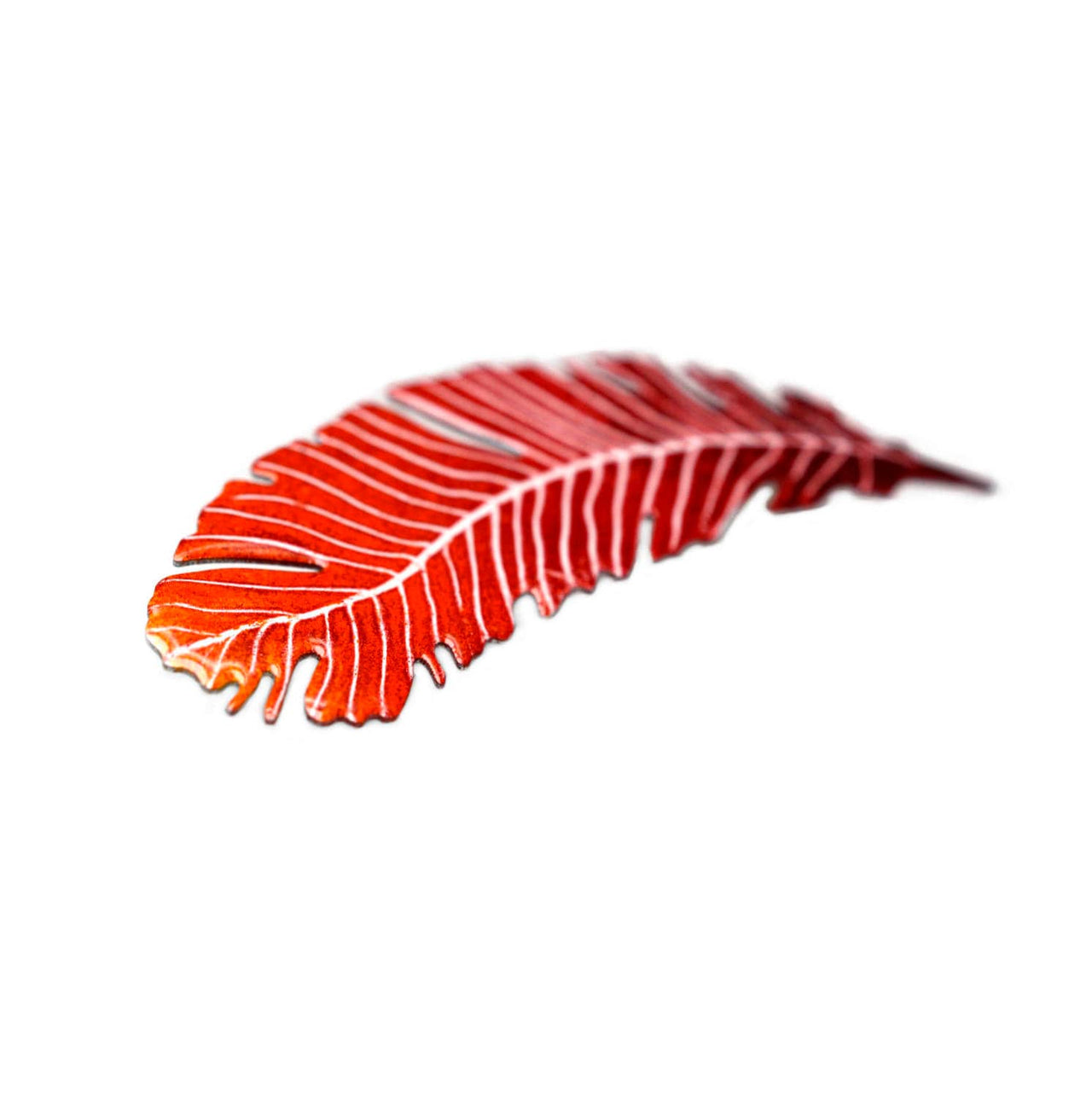 Red Feather Brooch