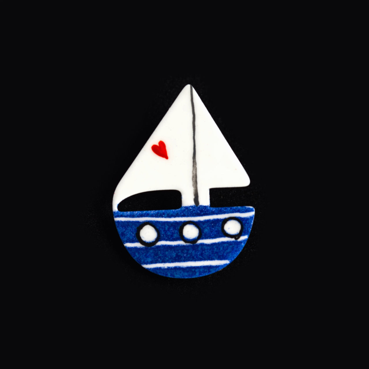 Blue Boat Pin