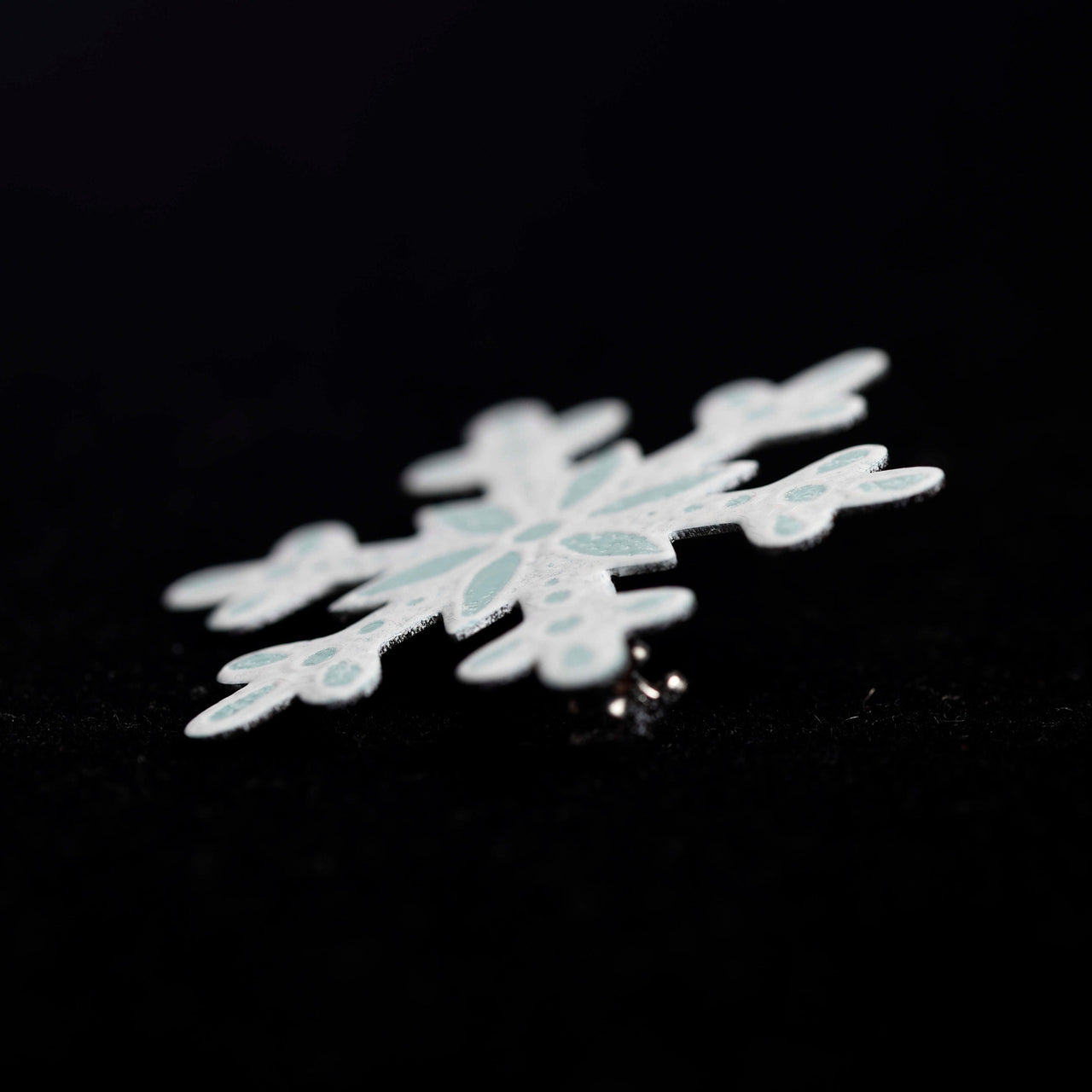 White Snowflake Brooch