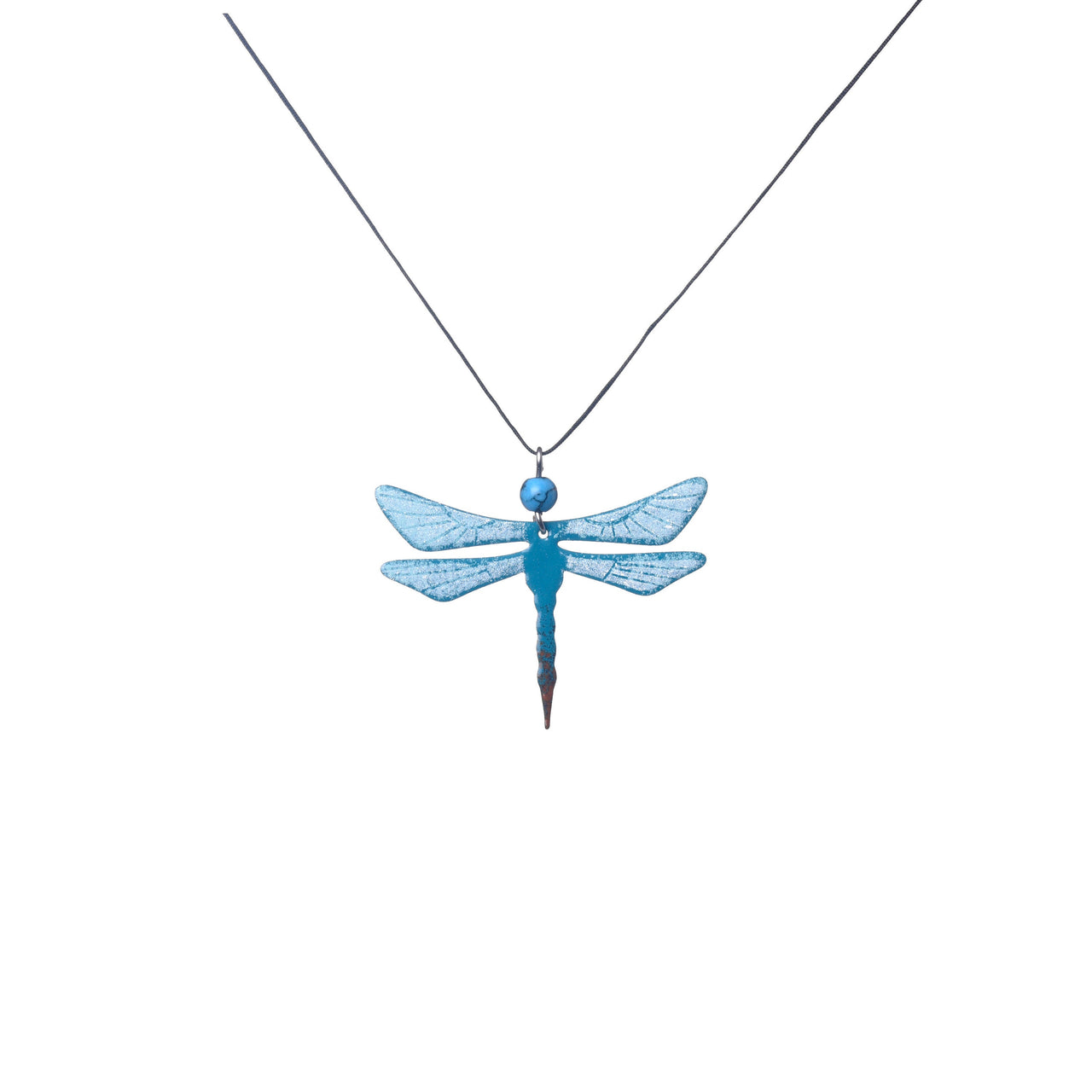 Turquoise dragonfly pendant