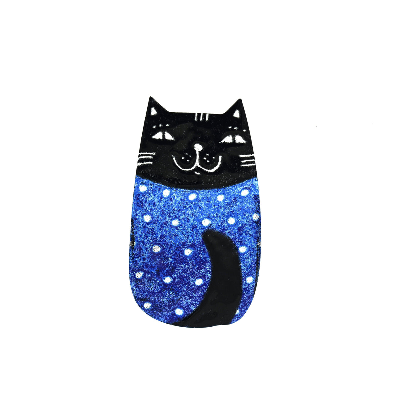 Blue Cat Brooch