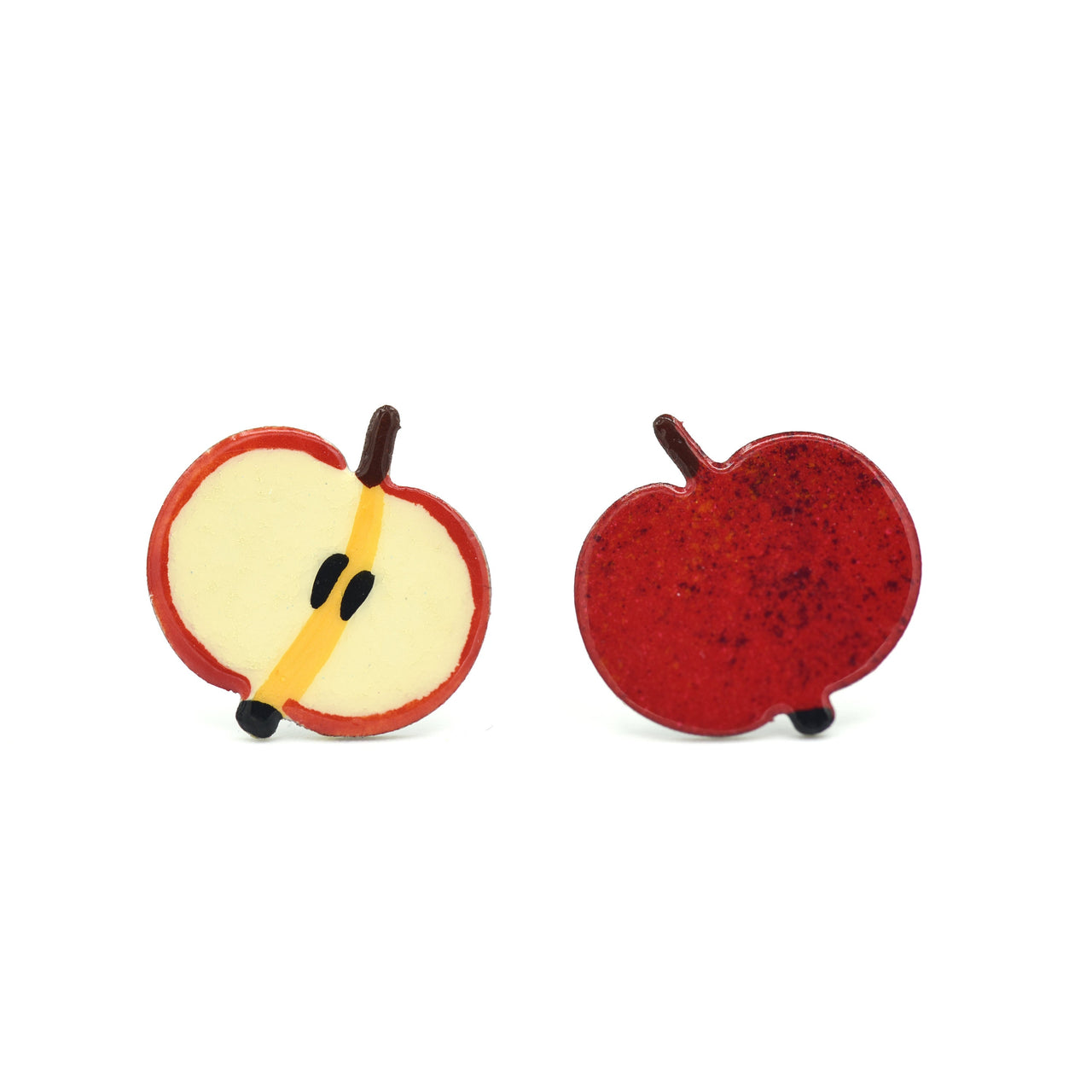 Apple Earrings - Mismatched earrings