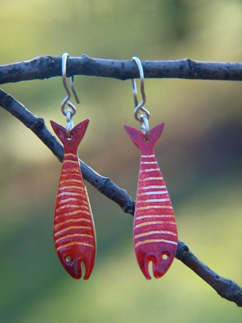 Ohrringe Rote Fische