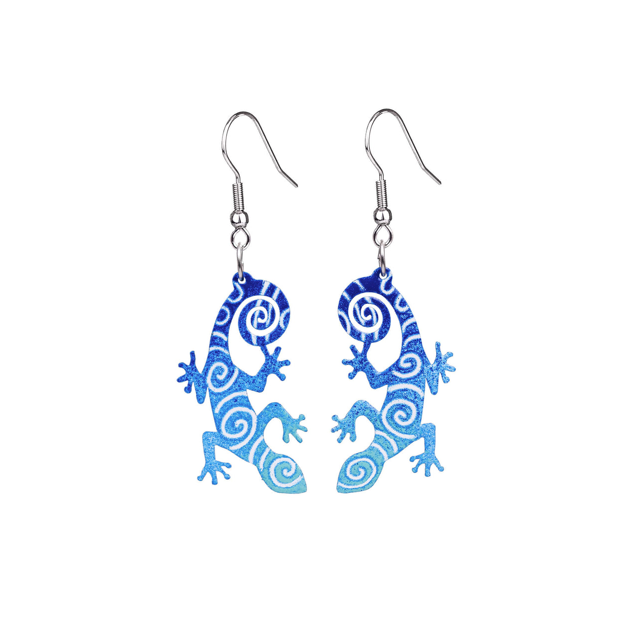 Blue Gecko Earrings