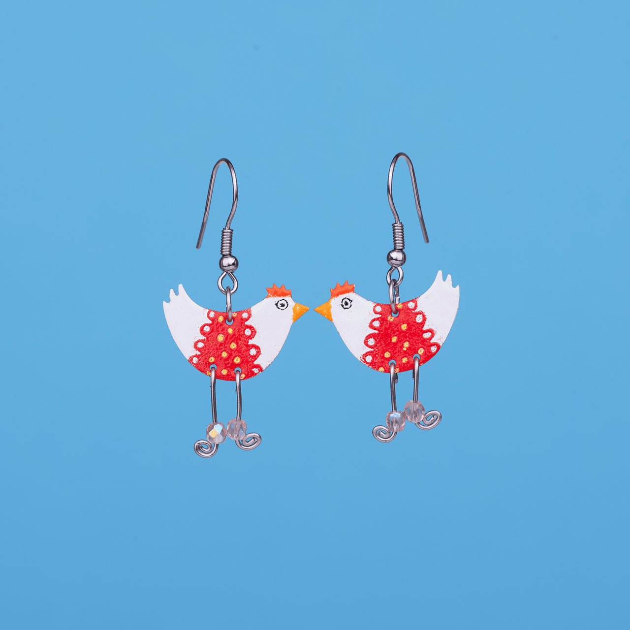 Funny Chicken Earrings