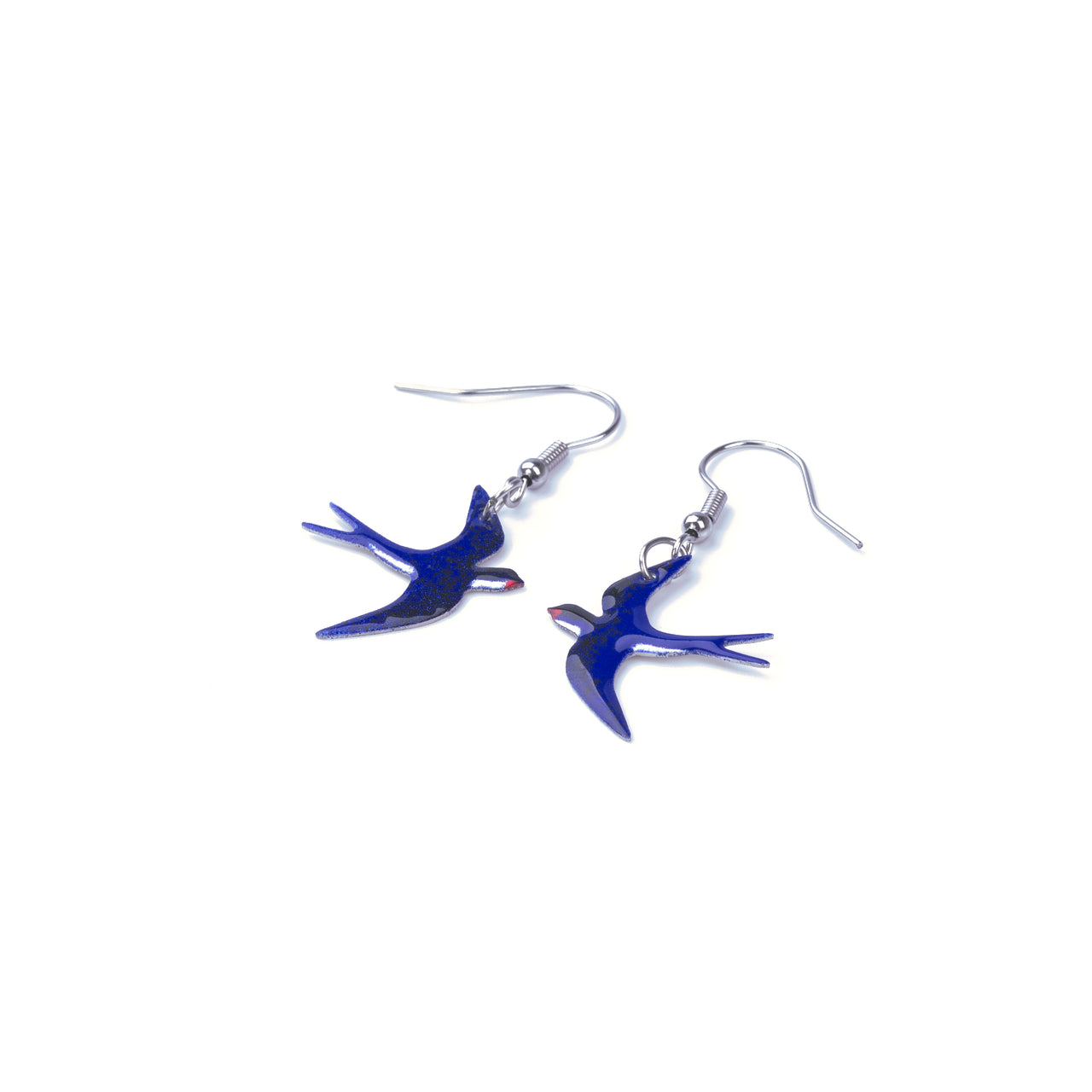 Elegant Dark Blue Swallow Earrings