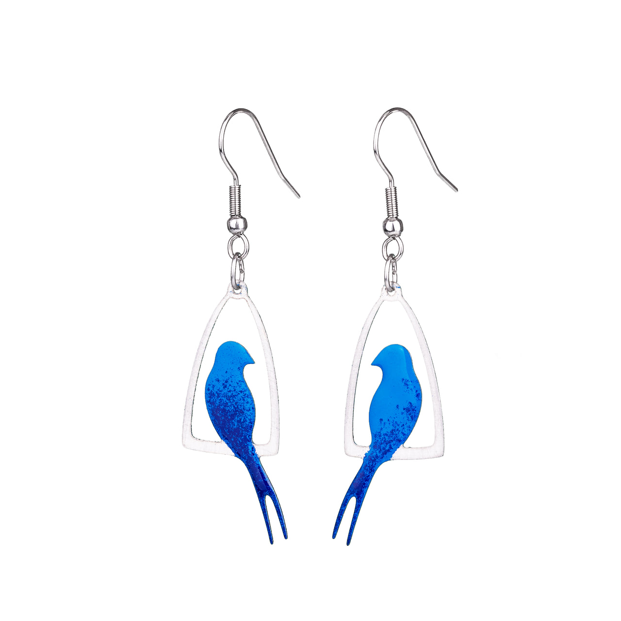 Blue Swallow Earrings