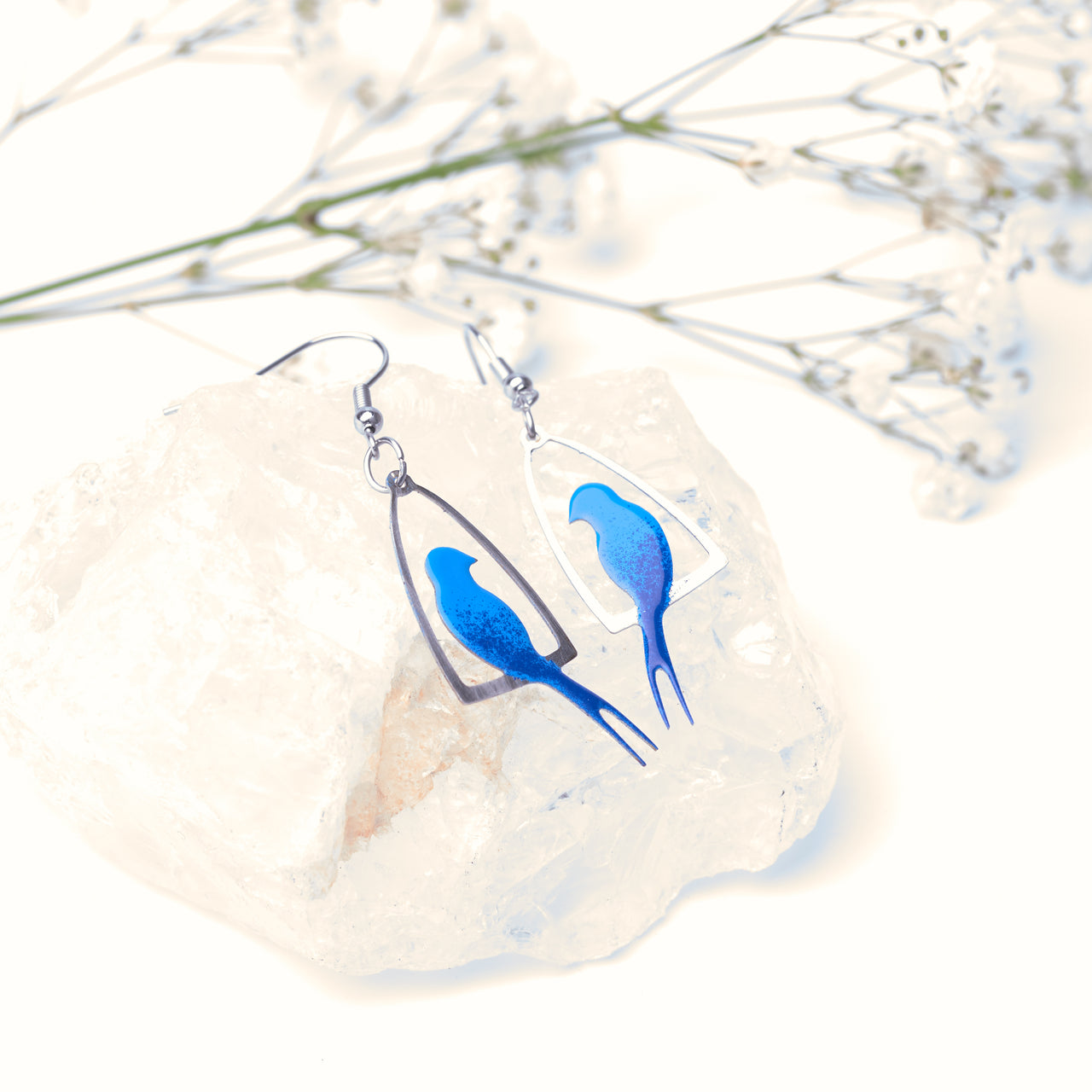 Blue Swallow Earrings